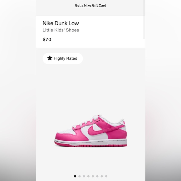 Nike Kids Dunk Low Fuchsia Pink and White Sneakers 4 - Picture 1 of 6